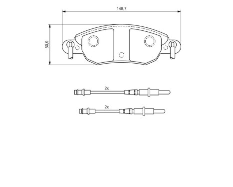 Brake Pad Set, disc brake BP340 Bosch, Image 6