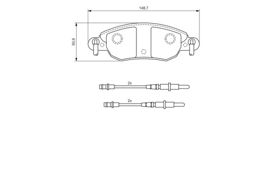 Brake Pad Set, disc brake BP340 Bosch, Image 6