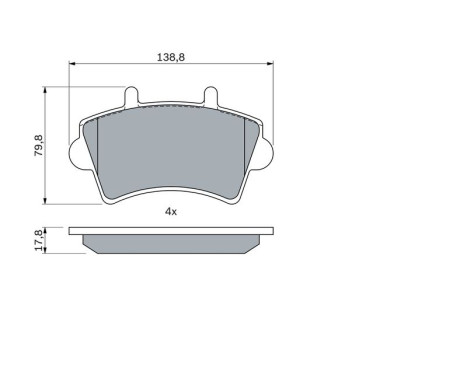 Brake Pad Set, disc brake BP343 Bosch, Image 5