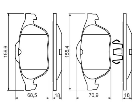 Brake Pad Set, disc brake BP345 Bosch, Image 7