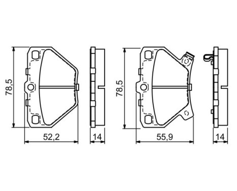 Brake Pad Set, disc brake BP350 Bosch, Image 5