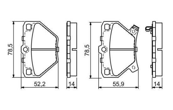 Brake Pad Set, disc brake BP350 Bosch