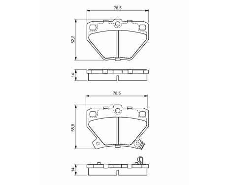 Brake Pad Set, disc brake BP350 Bosch, Image 6