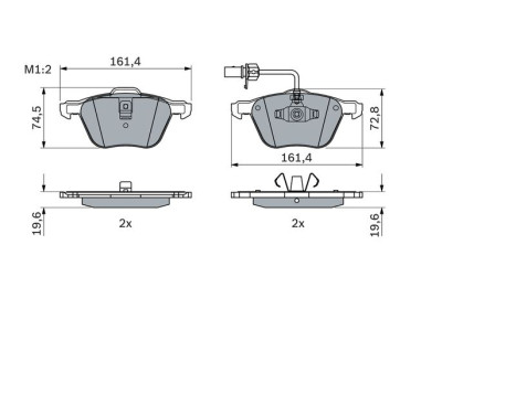 Brake Pad Set, disc brake BP352 Bosch, Image 7