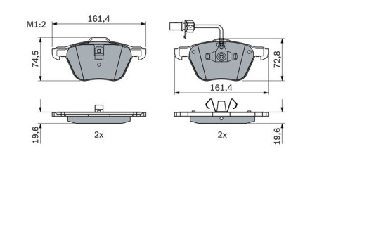 Brake Pad Set, disc brake BP352 Bosch, Image 5