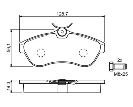 Brake Pad Set, disc brake BP354 Bosch, Image 5
