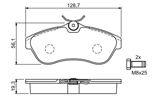 Brake Pad Set, disc brake BP354 Bosch