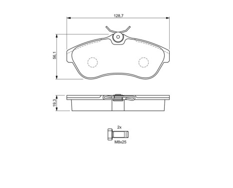 Brake Pad Set, disc brake BP354 Bosch, Image 6