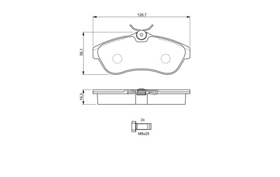 Brake Pad Set, disc brake BP354 Bosch, Image 6