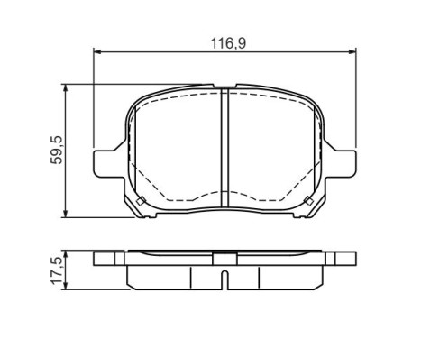 Brake Pad Set, disc brake BP356 Bosch, Image 5