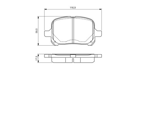 Brake Pad Set, disc brake BP356 Bosch, Image 6