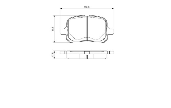 Brake Pad Set, disc brake BP356 Bosch, Image 6