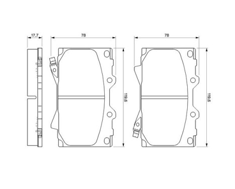 Brake Pad Set, disc brake BP357 Bosch, Image 5