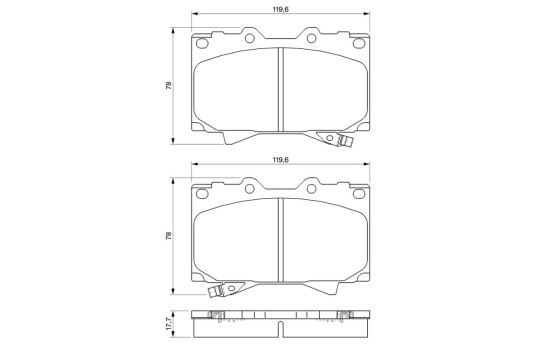 Brake Pad Set, disc brake BP357 Bosch, Image 6