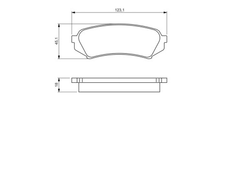 Brake Pad Set, disc brake BP358 Bosch, Image 6