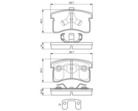 Brake Pad Set, disc brake BP359 Bosch, Image 6
