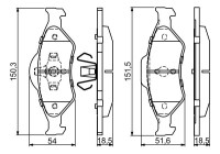 Brake Pad Set, disc brake BP362 Bosch