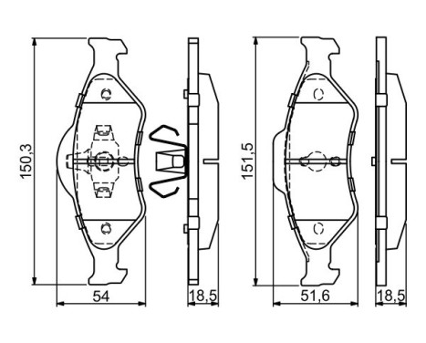 Brake Pad Set, disc brake BP362 Bosch, Image 5