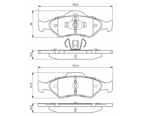 Brake Pad Set, disc brake BP362 Bosch, Image 6