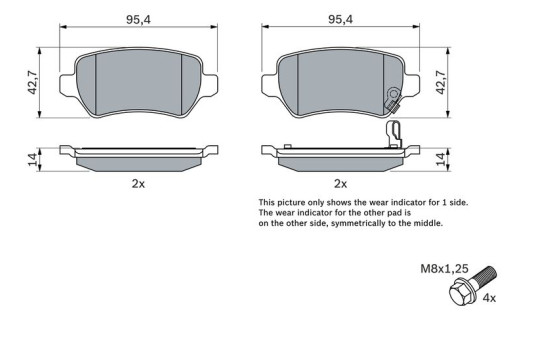 Brake Pad Set, disc brake BP363 Bosch