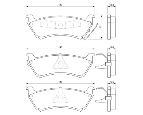 Brake Pad Set, disc brake BP364 Bosch, Image 8
