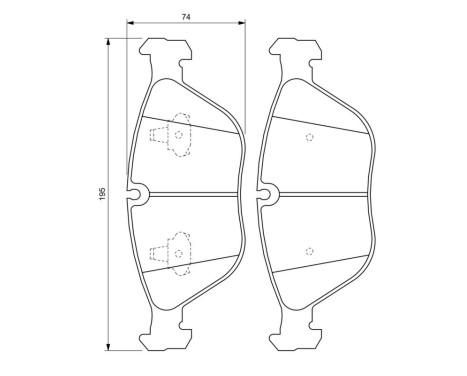 Brake Pad Set, disc brake BP365 Bosch, Image 8