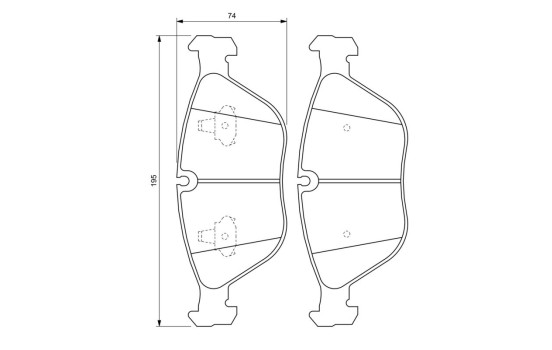 Brake Pad Set, disc brake BP365 Bosch, Image 8