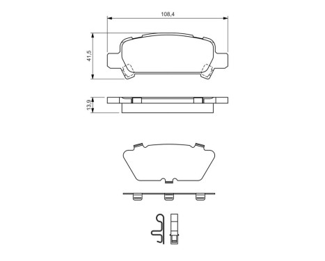 Brake Pad Set, disc brake BP366 Bosch, Image 6