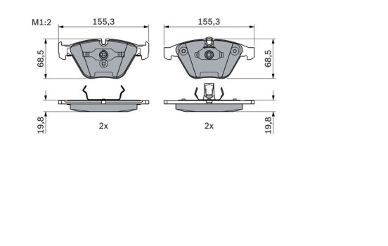 Brake Pad Set, disc brake BP367 Bosch, Image 5