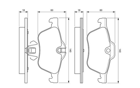 Brake Pad Set, disc brake BP368 Bosch