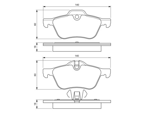 Brake Pad Set, disc brake BP368 Bosch, Image 6