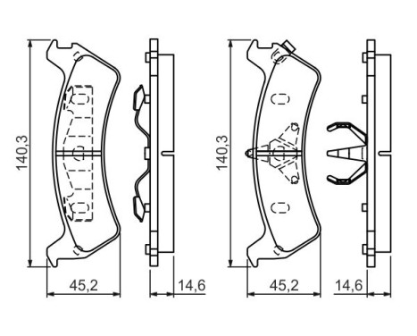 Brake Pad Set, disc brake BP371 Bosch, Image 6