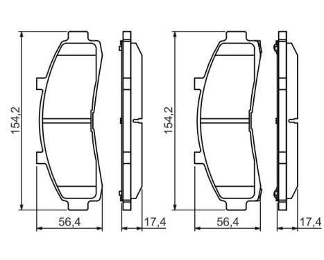 Brake Pad Set, disc brake BP372 Bosch, Image 5