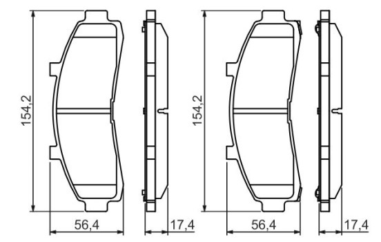 Brake Pad Set, disc brake BP372 Bosch, Image 5