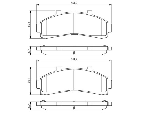 Brake Pad Set, disc brake BP372 Bosch, Image 6