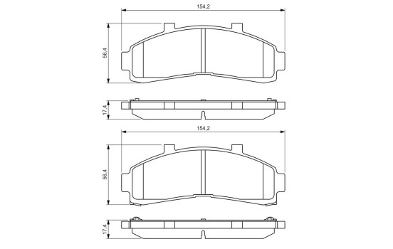 Brake Pad Set, disc brake BP372 Bosch, Image 6
