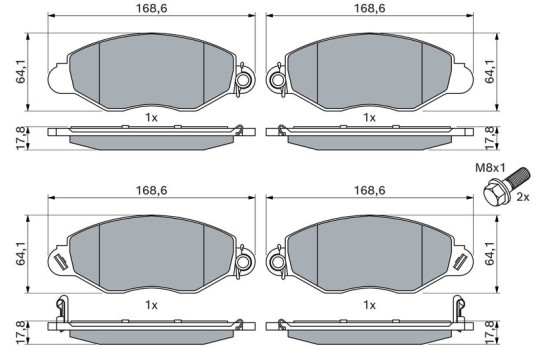 Brake Pad Set, disc brake BP373 Bosch, Image 5