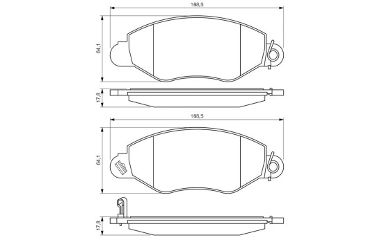 Brake Pad Set, disc brake BP373 Bosch, Image 6