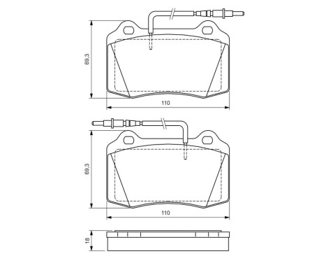 Brake Pad Set, disc brake BP374 Bosch, Image 7