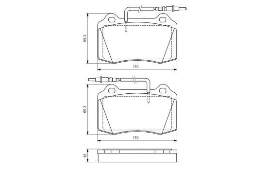 Brake Pad Set, disc brake BP374 Bosch, Image 7