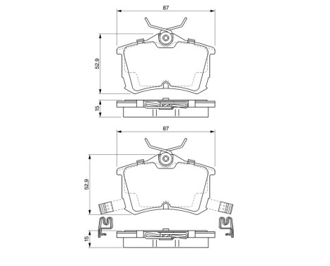 Brake Pad Set, disc brake BP377 Bosch, Image 6