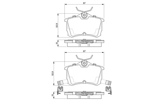 Brake Pad Set, disc brake BP377 Bosch, Image 6