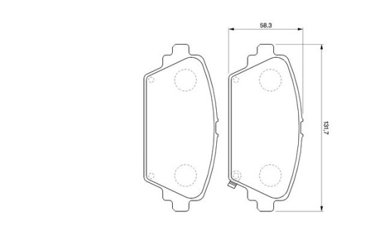 Brake Pad Set, disc brake BP379 Bosch, Image 5