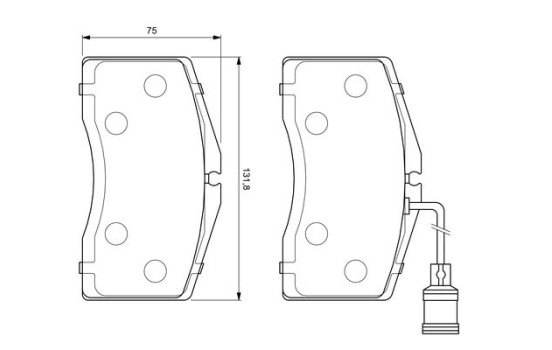 Brake Pad Set, disc brake BP380 Bosch, Image 5