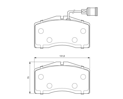 Brake Pad Set, disc brake BP380 Bosch, Image 6