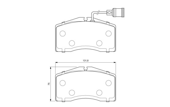 Brake Pad Set, disc brake BP380 Bosch, Image 6