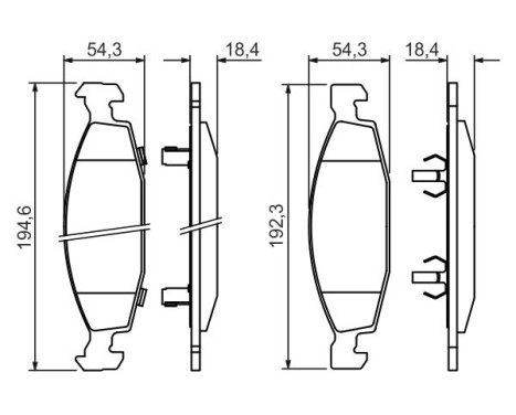 Brake Pad Set, disc brake BP382 Bosch, Image 5