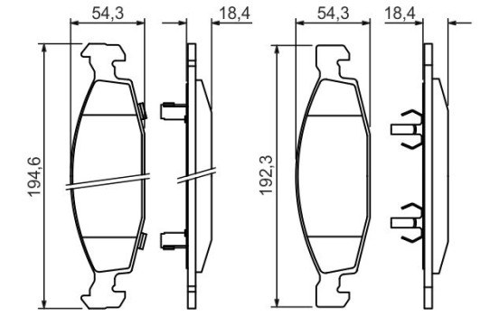 Brake Pad Set, disc brake BP382 Bosch, Image 5