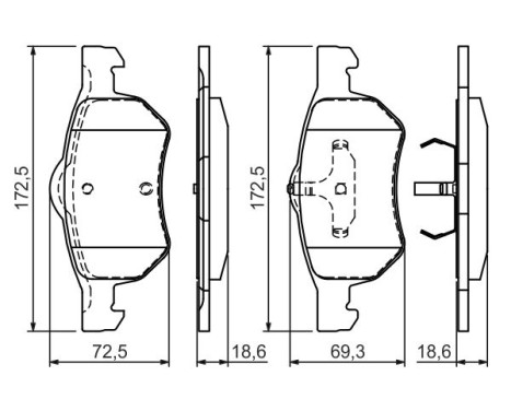 Brake Pad Set, disc brake BP384 Bosch, Image 7