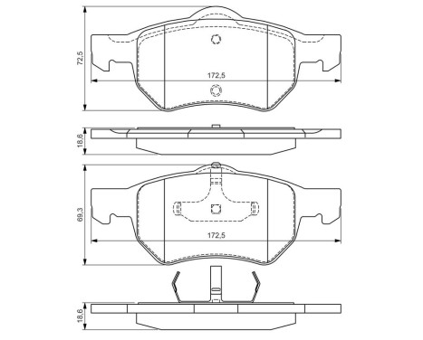Brake Pad Set, disc brake BP384 Bosch, Image 8